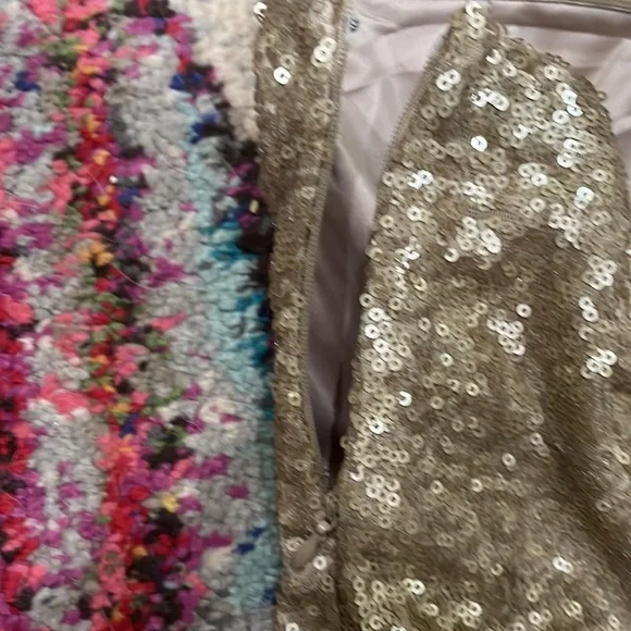 Strapless Gold Sparkle Peplum Top - Picture 13 of 13